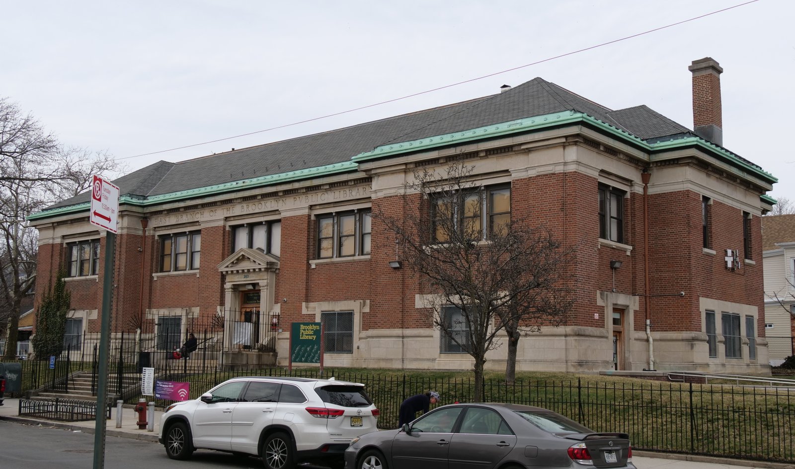 Arlington Library at 203 Arlington Avenue, photographed in 2022 before the current renovation closure.