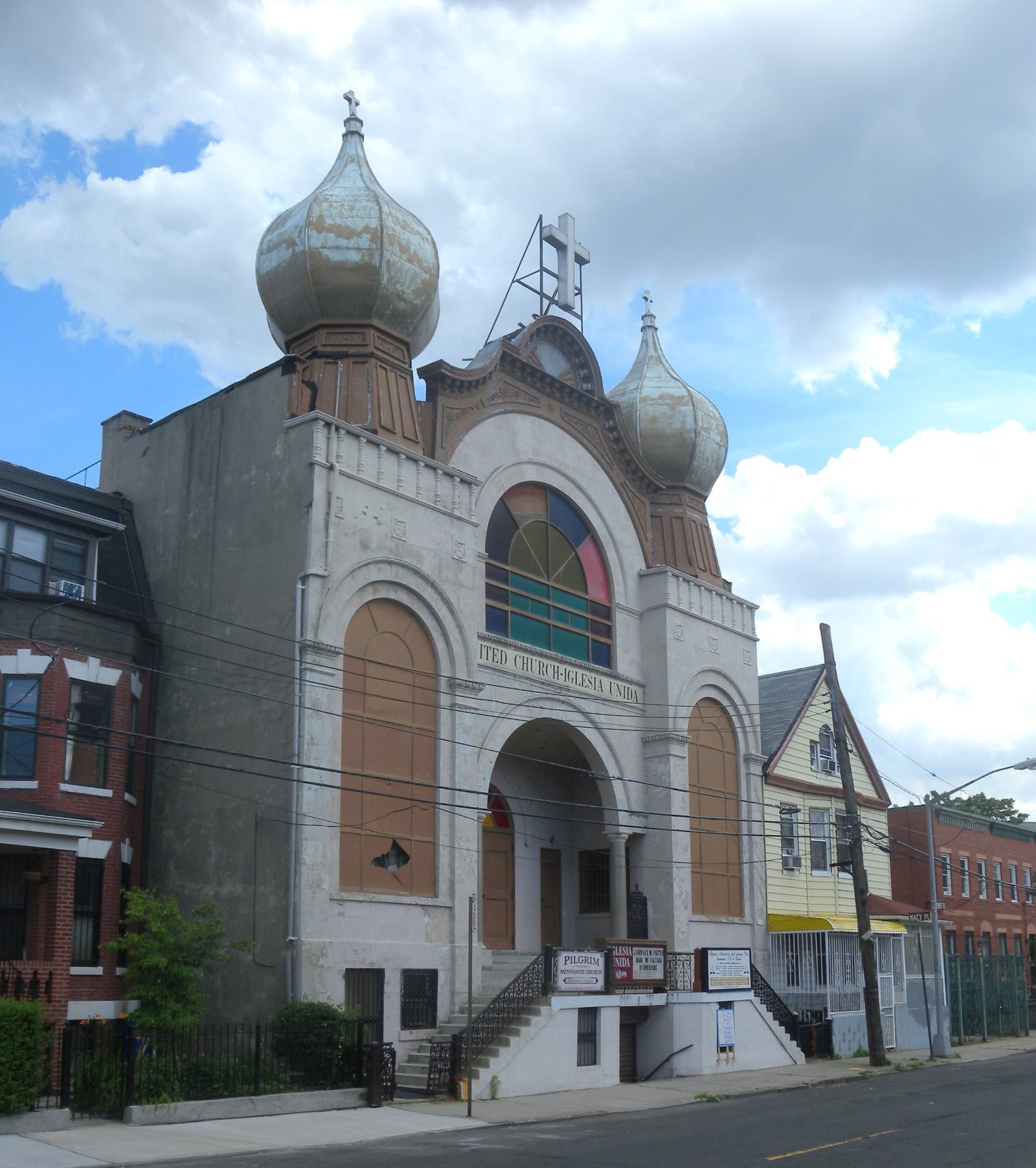 The onion-domed church at the foot of Macy Place in Longwood, photographed in 2012.