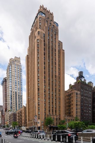Panhellenic Tower, later Beekman Tower, photographed from the street in 2026