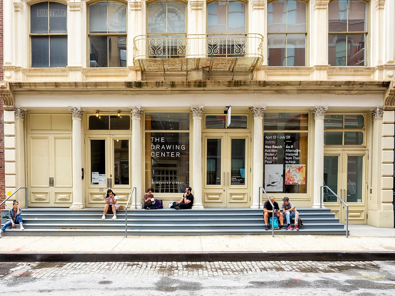 The Drawing Center entrance and facade at 35WoosterStreet, photographed in 2019