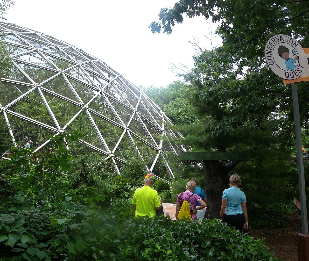 The former World’s Fair dome, now the Queens Zoo aviary, photographed in 2011