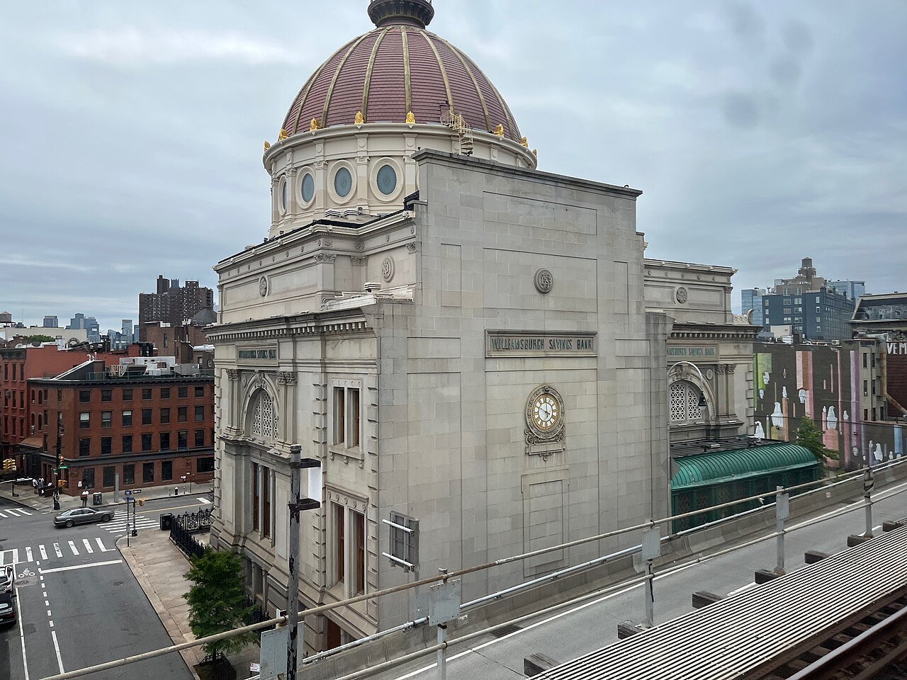 Williamsburgh Savings Bank at Broadway exterior photographed in 2025