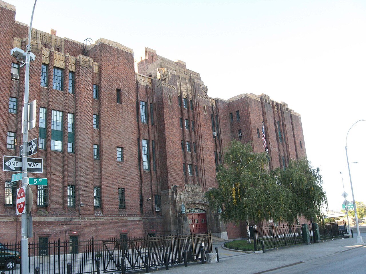 369th Regiment Armory's brick administration front on Fifth Avenue in 2008