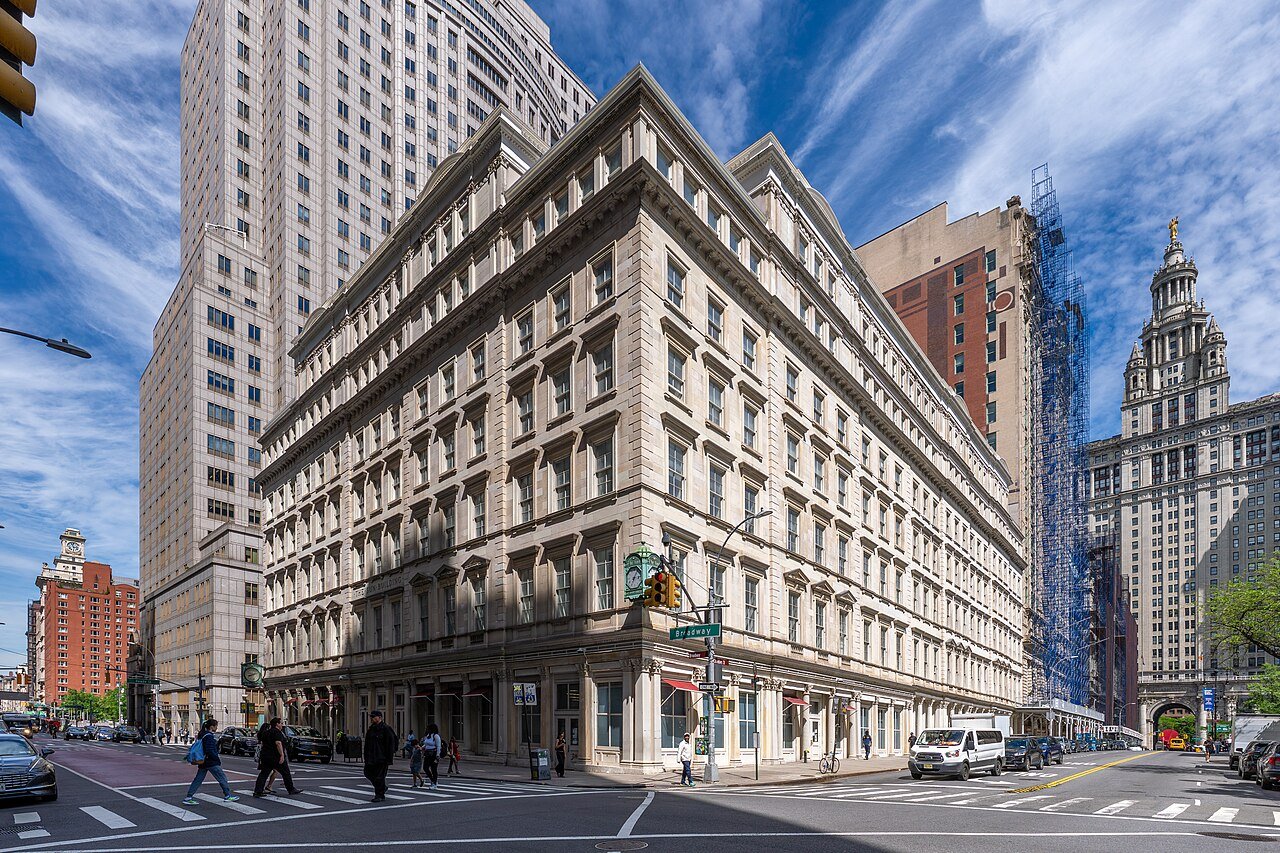 A. T. Stewart Store / Sun Building exterior, photographed 2026