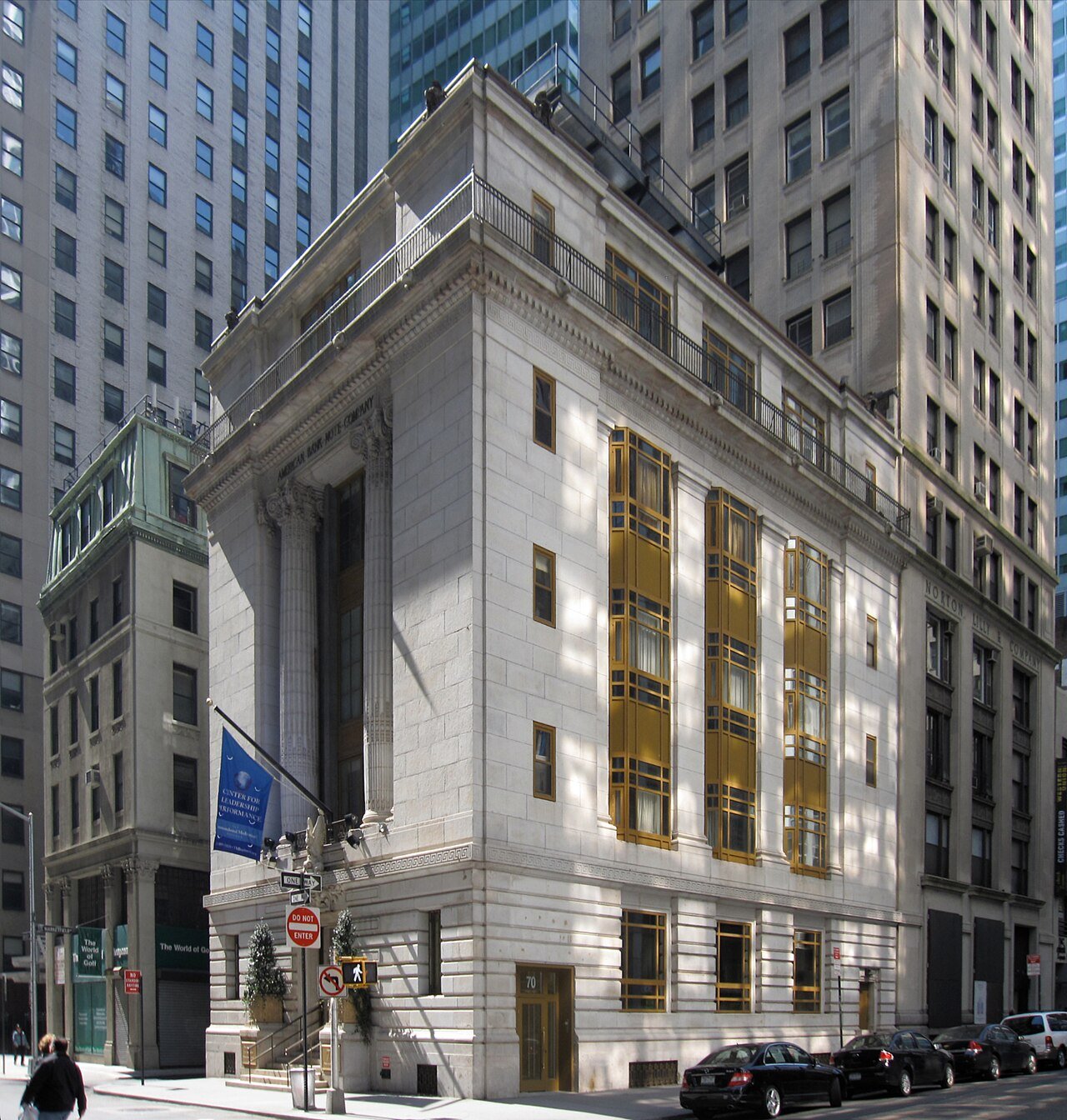American Bank Note Company office building's columned exterior at 70 Broad Street