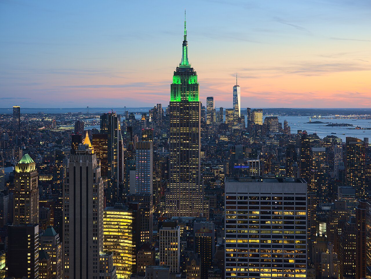 The Empire State Building seen from Rockefeller Center