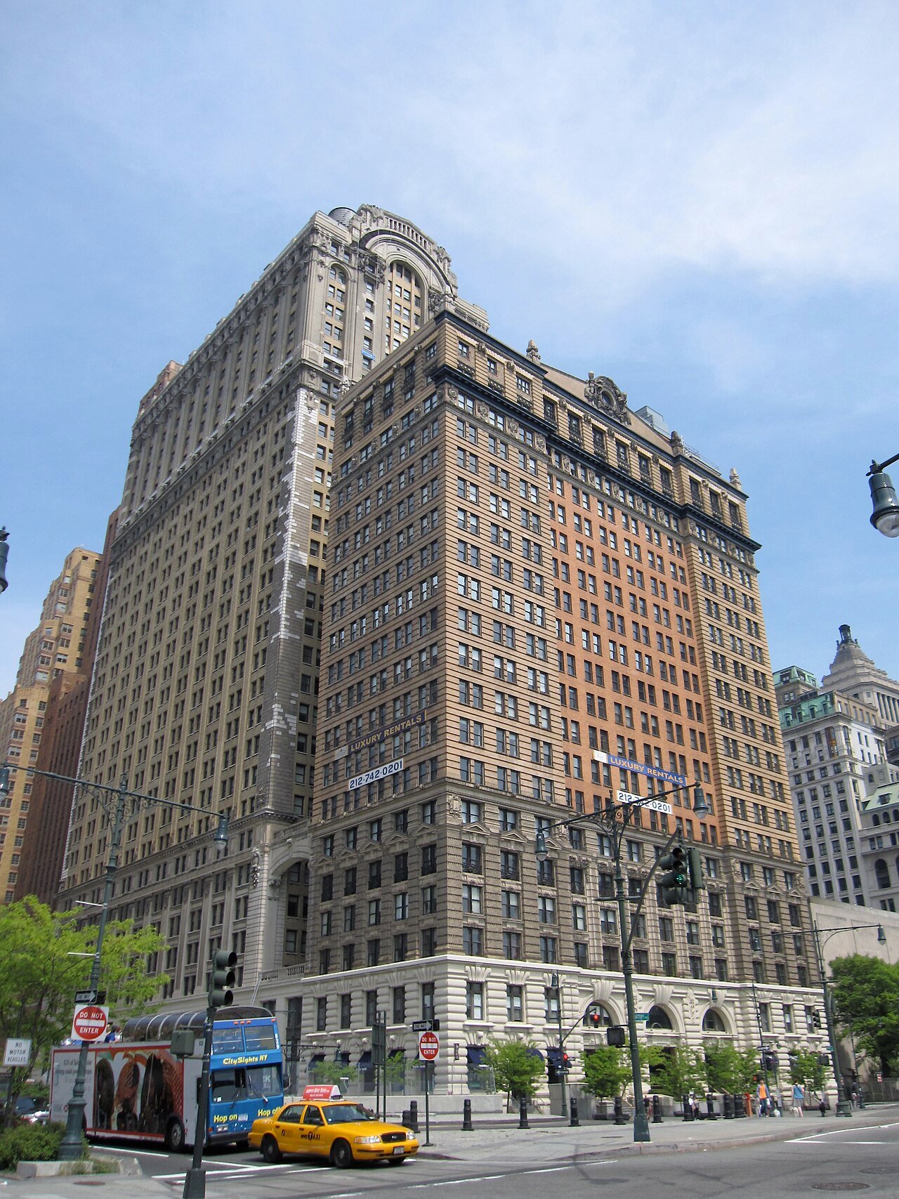 Original Whitehall Building in front of the taller Greater Whitehall addition