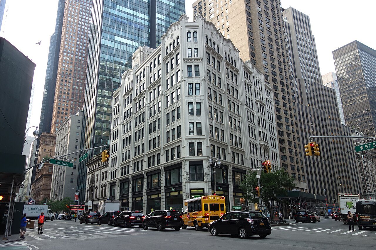 Demarest and Peerless buildings at Broadway and West 57th Street in 2018