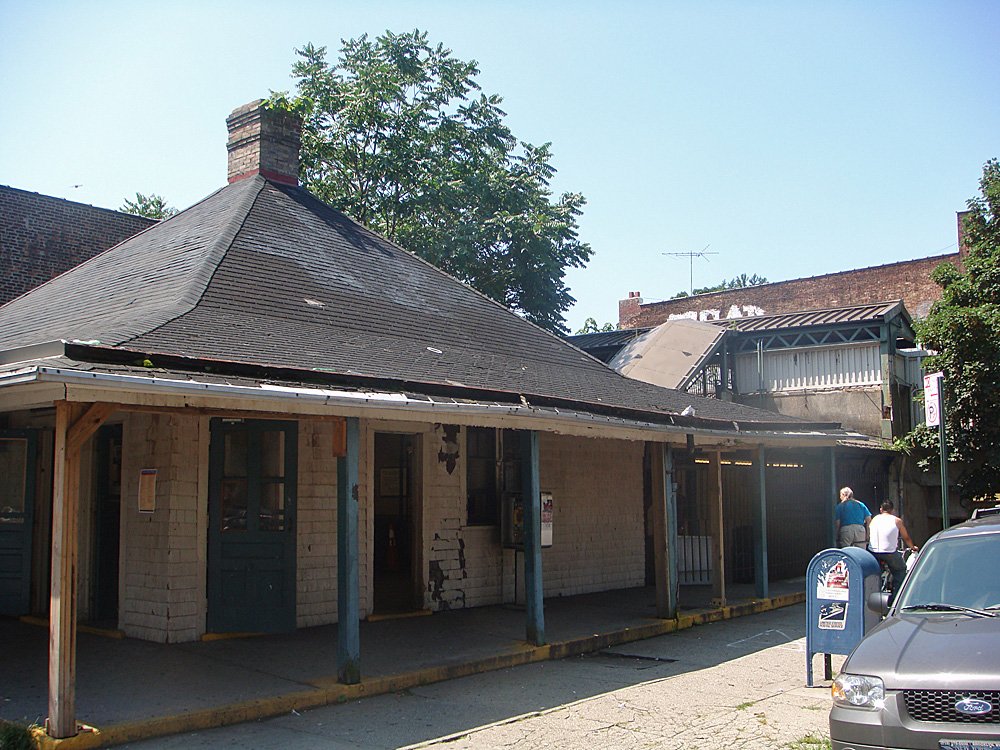 Avenue H station house in August 2009, before later restoration